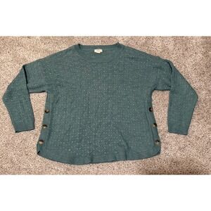 Fat Face UK  Sea Foam Green Knit Crew Neck Sweater Womens USA 14 EUR 46 UK 18